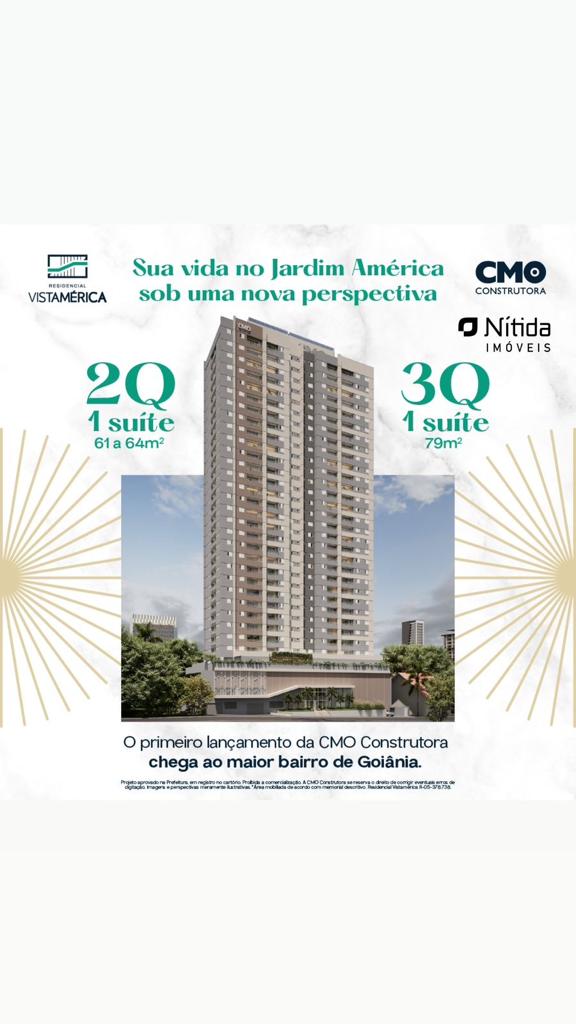 Imagem Apartamento com 2 Quartos à Venda, 61 m²em Jardim América - Goiânia Imagem Apartamento com 2 Quartos à Venda, 61 m²em Jardim América - Goiânia