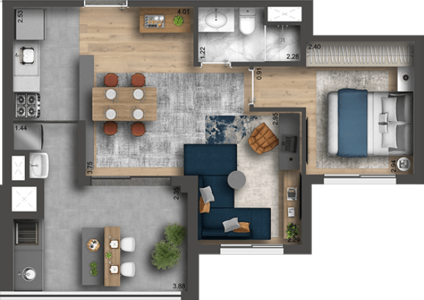 Imagem Apartamento com 2 Quartos à Venda,  em Vila Firmiano Pinto - São Paulo