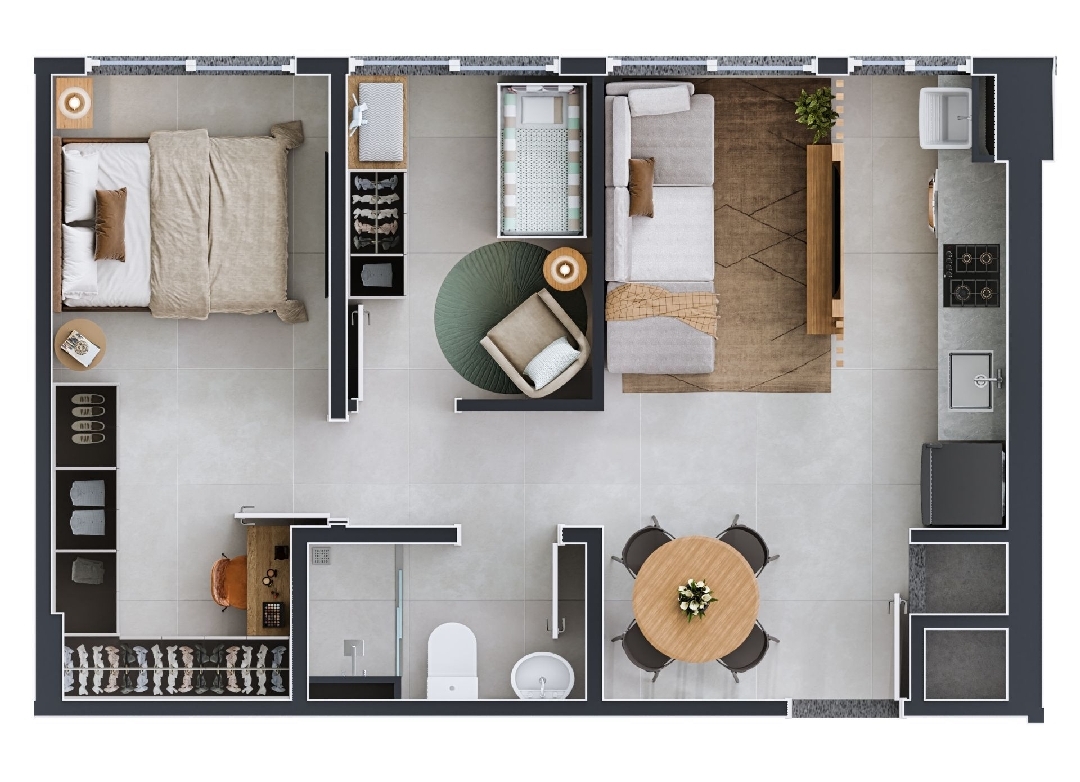 Imagem Apartamento com 2 Quartos à Venda, 48 m² em Boqueirão - Passo Fundo