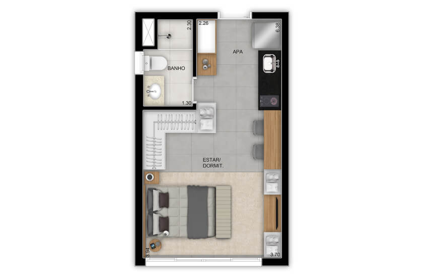 Imagem Studio com 1 Quarto à Venda, 27 m²em Vila Matilde - São Paulo