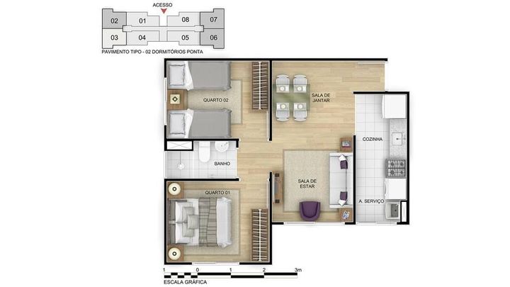 Imagem Apartamento com 2 Quartos à Venda, 40 m² em Cosmos - Rio De Janeiro Imagem Apartamento com 2 Quartos à Venda, 40 m² em Cosmos - Rio De Janeiro