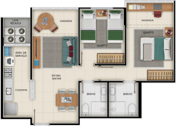 Imagem Apartamento com 2 Quartos à Venda, 59 m² em Praia de Itaparica - Vila Velha