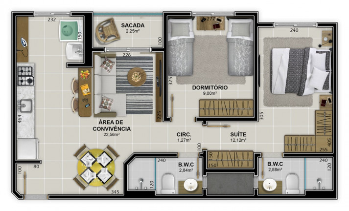 Imagem Apartamento com 3 Quartos à Venda, 86 m² em Próspera - Criciúma Imagem Apartamento com 3 Quartos à Venda, 86 m² em Próspera - Criciúma