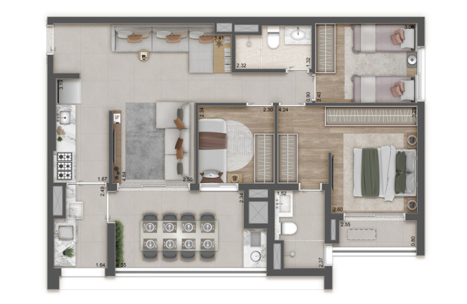 Imagem Apartamento com 2 Quartos à Venda, 68 m² em Vila Prudente - São Paulo