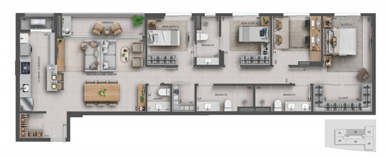 Imagem Apartamento com 4 Quartos à Venda, 118 m² em Norte (Águas Claras) - Brasília Imagem Apartamento com 4 Quartos à Venda, 118 m² em Norte (Águas Claras) - Brasília