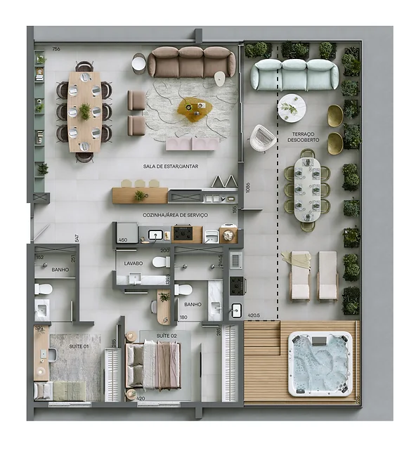 Imagem Apartamento com 2 Quartos à Venda, 168 m²em Sul (águas Claras) - Brasília Imagem Apartamento com 2 Quartos à Venda, 168 m²em Sul (águas Claras) - Brasília