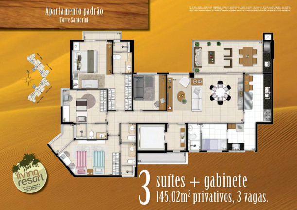 Imagem Apartamento com 4 Quartos à Venda, 163 m² em Manuel Dias Branco - Fortaleza