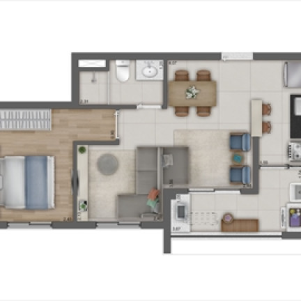 Imagem Apartamento com 1 Quarto à Venda, 41 m² em Água Branca - São Paulo