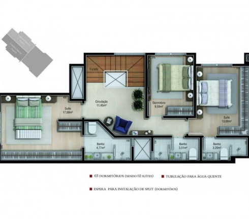 Imagem Apartamento com 3 Quartos à Venda, 160 m² em Centro - Criciúma Imagem Apartamento com 3 Quartos à Venda, 160 m² em Centro - Criciúma