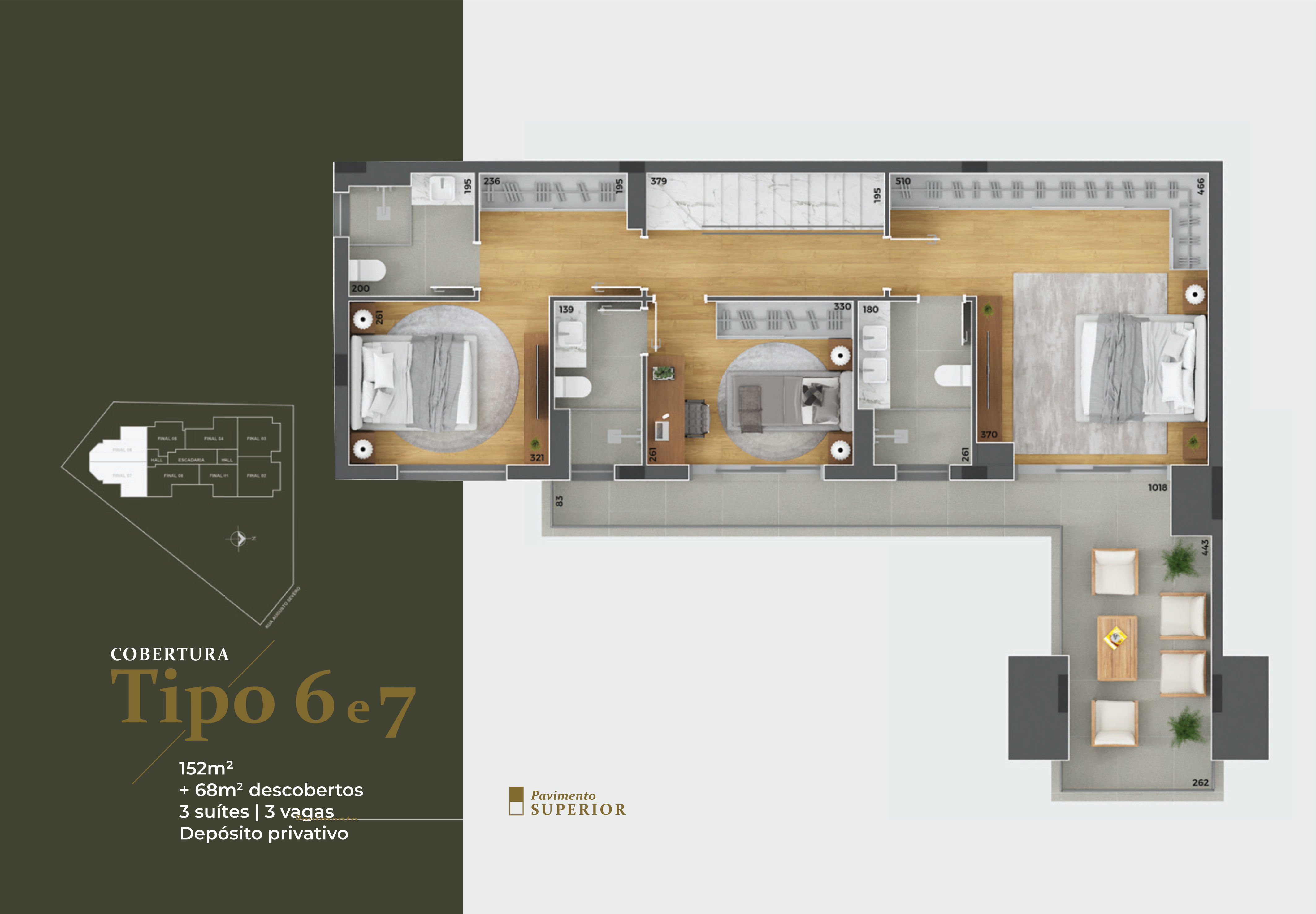 Imagem Cobertura com 3 Quartos à Venda, 220 m²em Alto da Glória - Curitiba
