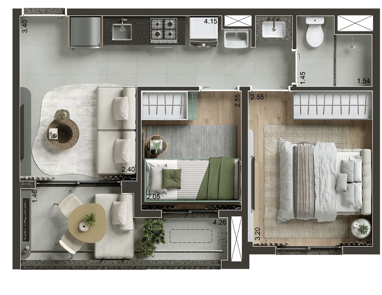 Imagem Apartamento com 2 Quartos à Venda, 39 m² em Santo Amaro - São Paulo Imagem Apartamento com 2 Quartos à Venda, 39 m² em Santo Amaro - São Paulo