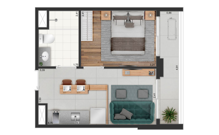 Studio à Venda, 31 m² em Penha de França - São Paulo