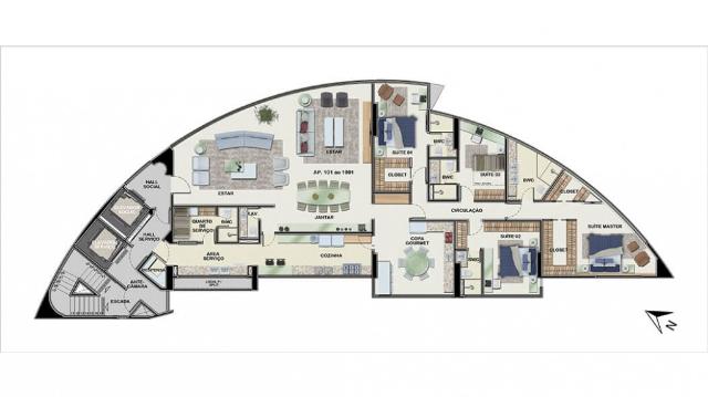 Imagem Apartamento com 4 Quartos à Venda, 268 m²em Pina - Recife
