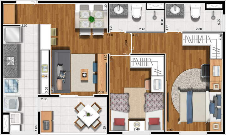 Imagem Apartamento com 2 Quartos à Venda, 59 m²em Vila Londrina Votupoca - Barueri Imagem Apartamento com 2 Quartos à Venda, 59 m²em Vila Londrina Votupoca - Barueri