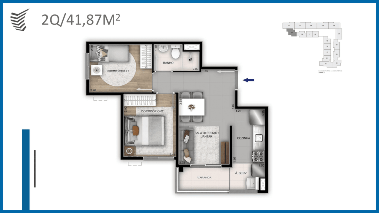 Imagem Apartamento com 2 Quartos à Venda, 43 m² em Centro - Niterói