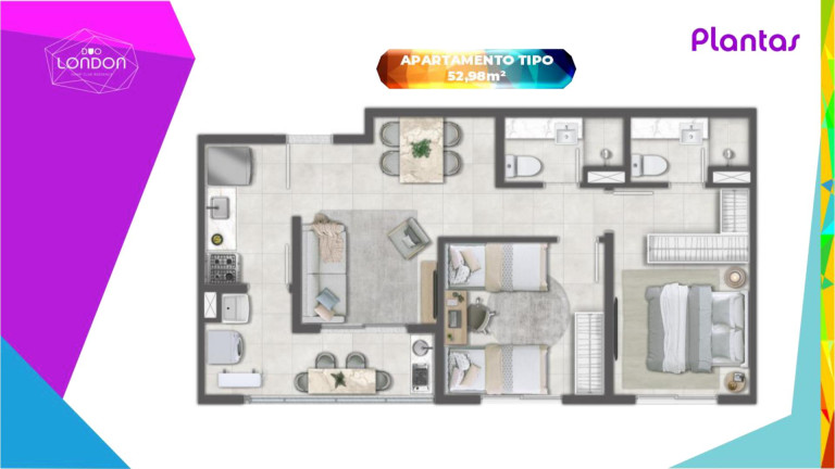 Imagem Apartamento com 2 Quartos à Venda, 54 m² em da Luz - Nova Iguaçu