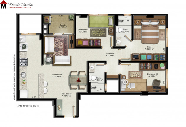 Imagem Apartamento com 3 Quartos à Venda, 141 m² em Centro - Criciúma Imagem Apartamento com 3 Quartos à Venda, 141 m² em Centro - Criciúma