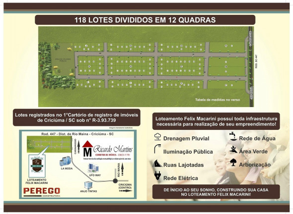 Imagem Terreno à Venda, 497 m² em Vila Macarini - Criciúma Imagem Terreno à Venda, 497 m² em Vila Macarini - Criciúma