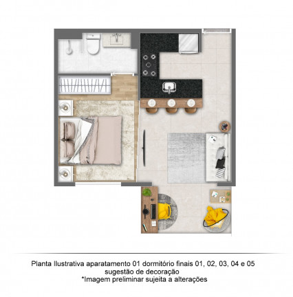 Imagem Apartamento com 1 Quarto à Venda, 31 m² em Cipava - Osasco