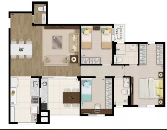 Imagem Apartamento com 3 Quartos à Venda, 143 m² em Tamboré - Santana de Parnaíba