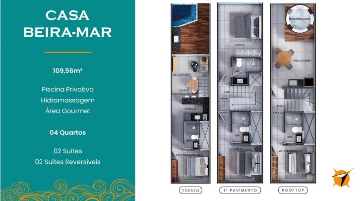 Imagem Casa de Condomínio com 4 Quartos à Venda, 109 m²em Porto de Galinhas - Ipojuca