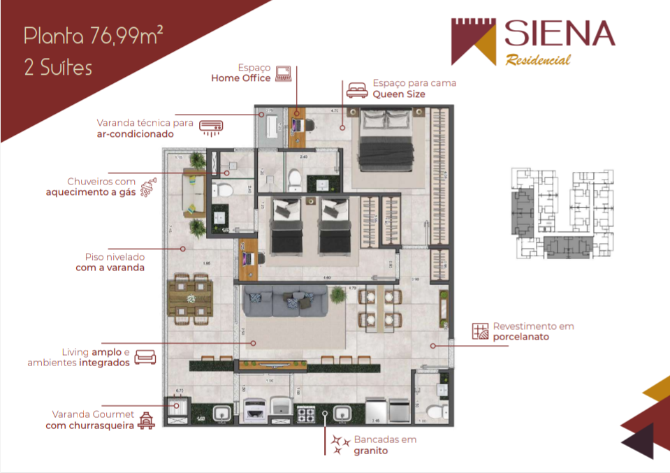 Imagem Apartamento com 2 Quartos à Venda, 64 m²em Itaguá - Ubatuba
