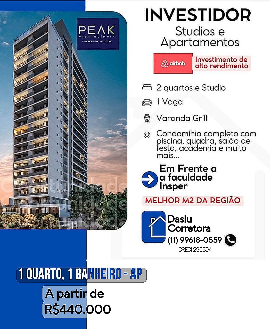 Imagem Apartamento com 1 Quarto à Venda, 25 m²em Vila olimpia  - SÃO PAULO