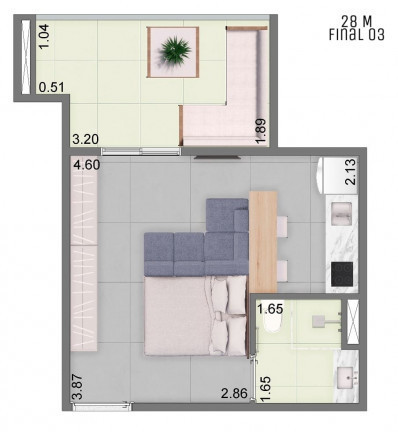 Imagem Apartamento com 1 Quarto à Venda, 28 m² em Chácara Seis de Outubro - São Paulo