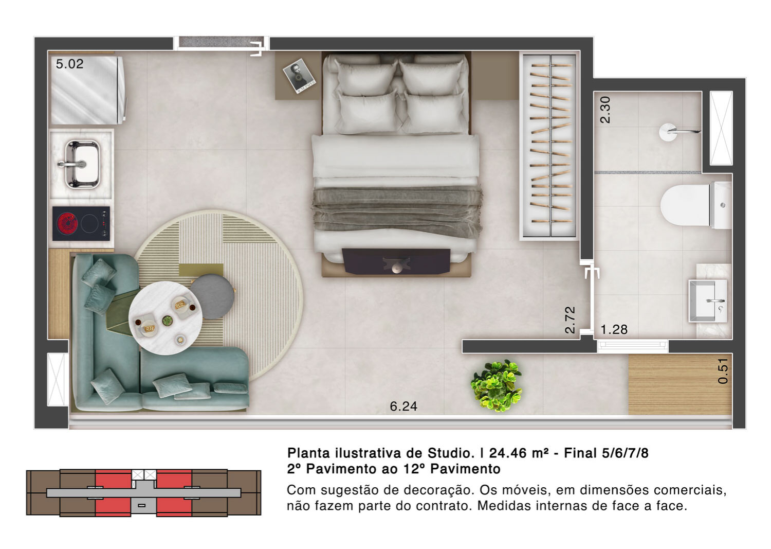 Studio com 1 Quarto à Venda, 24 m²em Saúde - São Paulo