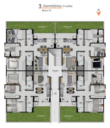 Imagem Apartamento com 2 Quartos à Venda, 42 m² em Cristo Rei - Içara Imagem Apartamento com 2 Quartos à Venda, 42 m² em Cristo Rei - Içara