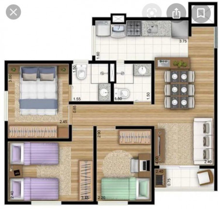 Imagem Apartamento com 3 Quartos à Venda, 57 m² em Campo Limpo - São Paulo Imagem Apartamento com 3 Quartos à Venda, 57 m² em Campo Limpo - São Paulo