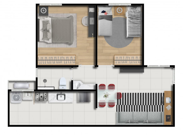 Imagem Apartamento com 2 Quartos à Venda, 46 m² em Jardim Maranata - Aparecida de Goiânia Imagem Apartamento com 2 Quartos à Venda, 46 m² em Jardim Maranata - Aparecida de Goiânia