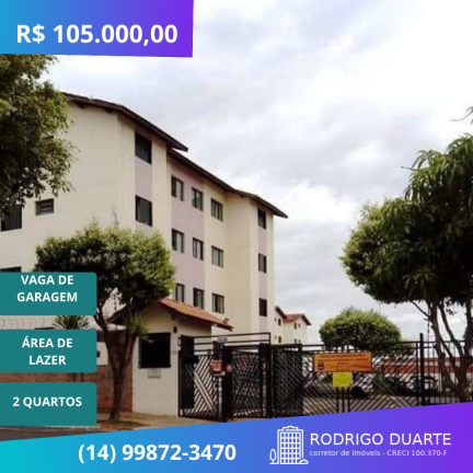 Imagem Apartamento com 2 Quartos à Venda, 46 m² em Vila Carolina - Bauru