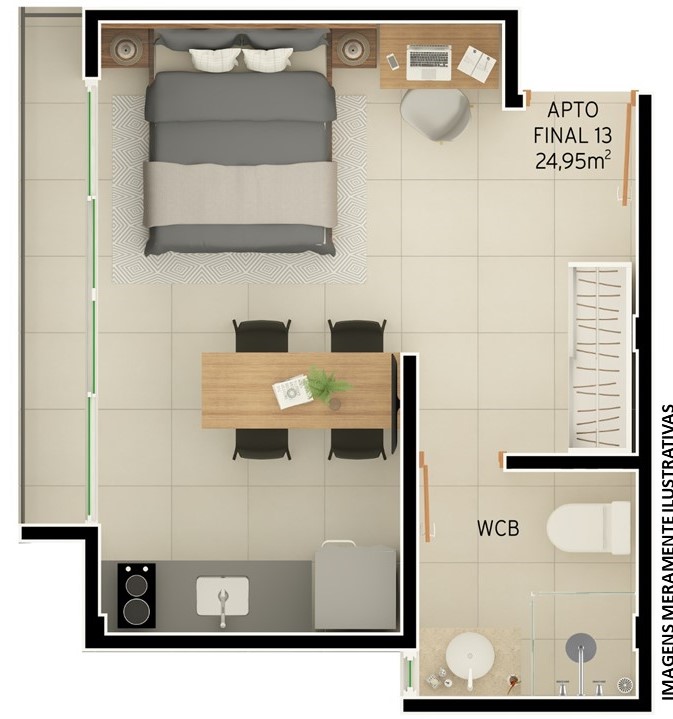 Imagem Loft com 1 Quarto à Venda, 19 m²em Intermares - Cabedelo Imagem Loft com 1 Quarto à Venda, 19 m²em Intermares - Cabedelo