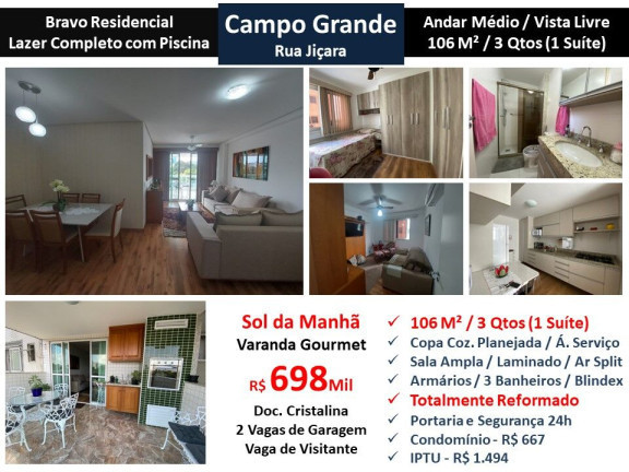 Imagem Apartamento com 3 Quartos à Venda, 106 m² em Campo Grande - Rio de Janeiro Imagem Apartamento com 3 Quartos à Venda, 106 m² em Campo Grande - Rio de Janeiro