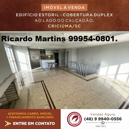 Imagem Cobertura com 3 Quartos à Venda, 291 m² em Centro - Criciúma Imagem Cobertura com 3 Quartos à Venda, 291 m² em Centro - Criciúma