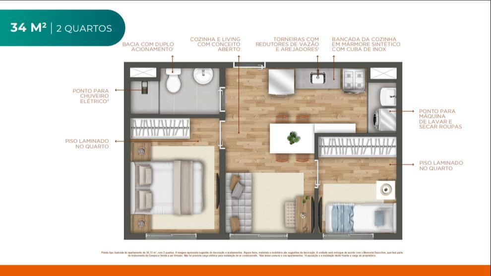 Imagem Apartamento com 2 Quartos à Venda, 41 m² em Santo Amaro - São Paulo