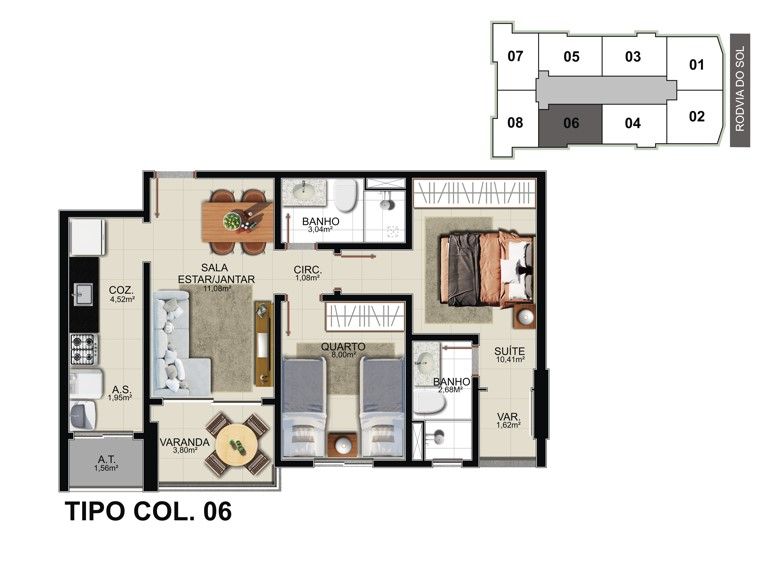 Imagem Apartamento com 2 Quartos à Venda, 65 m² em Praia de Itaparica - Vila Velha Imagem Apartamento com 2 Quartos à Venda, 65 m² em Praia de Itaparica - Vila Velha