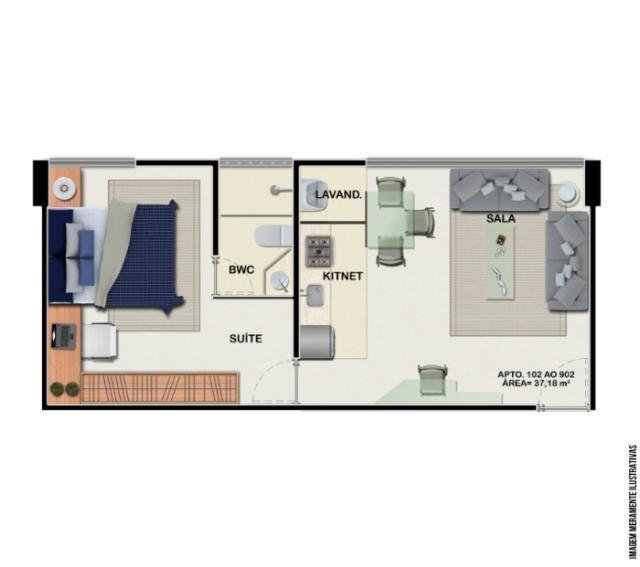 Imagem Flat com 1 Quarto à Venda, 39 m²em Madalena - Recife Imagem Flat com 1 Quarto à Venda, 39 m²em Madalena - Recife