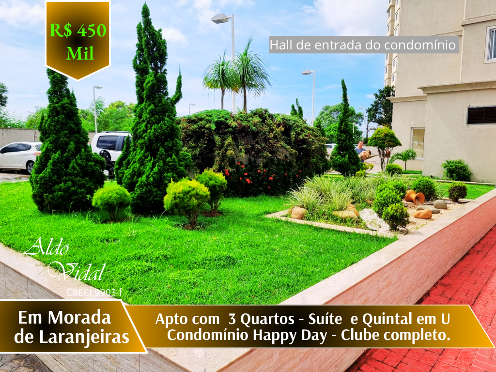 Apartamento com 3 Quartos à Venda, 70 m²em Morada de Laranjeiras - Serra