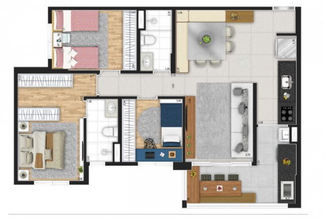 Apartamento com 3 Quartos à Venda, 80 m² em Planalto Paulista - São Paulo