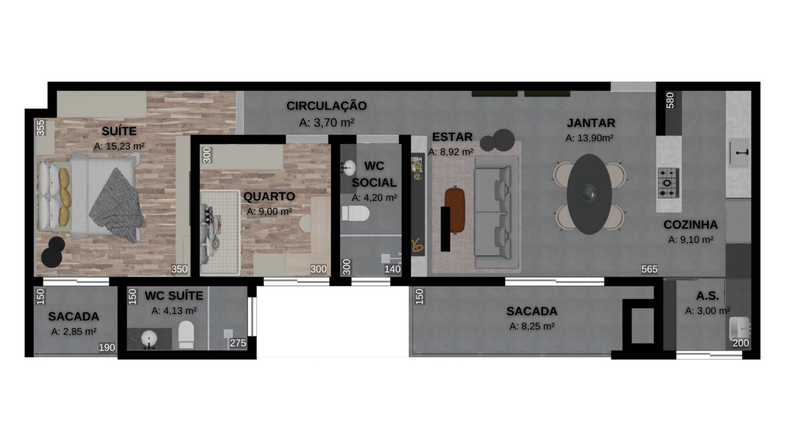 Imagem Apartamento com 2 Quartos à Venda, 115 m²em Dos Estados - Guarapuava