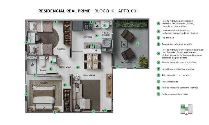Imagem Apartamento com 2 Quartos à Venda, 45 m² Imagem Apartamento com 2 Quartos à Venda, 45 m²