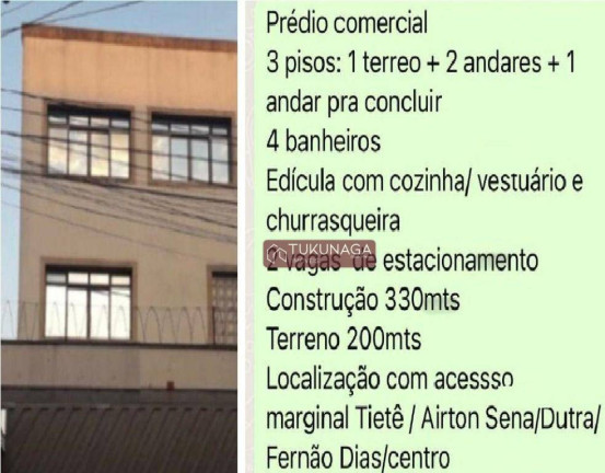 Imagem Edifício Residencial à Venda ou Locação, 330 m² em Vila Guilherme - São Paulo Imagem Edifício Residencial à Venda ou Locação, 330 m² em Vila Guilherme - São Paulo