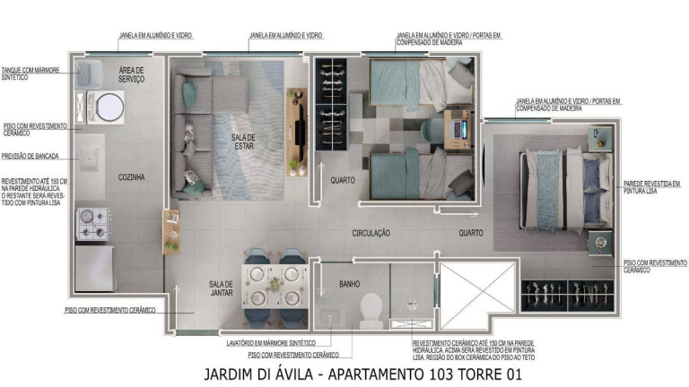 Imagem Apartamento com 2 Quartos à Venda, 42 m² em Floresta - Joinville Imagem Apartamento com 2 Quartos à Venda, 42 m² em Floresta - Joinville