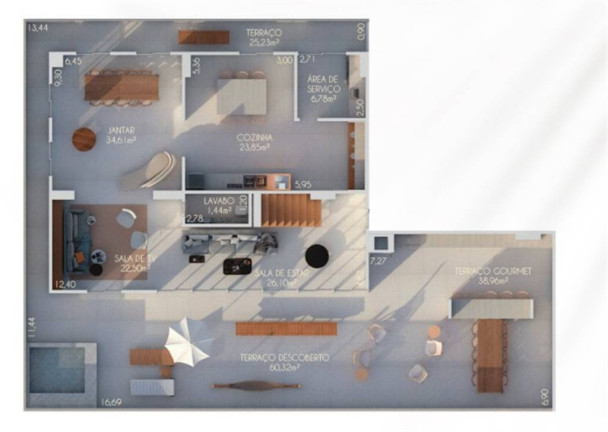 Imagem Cobertura com 4 Quartos à Venda, 317 m² em Tupi - Praia Grande