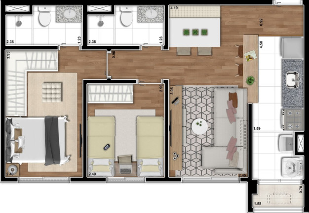 Imagem Apartamento com 3 Quartos à Venda, 70 m² em Santo Amaro - São Paulo Imagem Apartamento com 3 Quartos à Venda, 70 m² em Santo Amaro - São Paulo