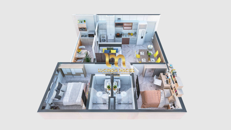 Imagem Apartamento com 2 Quartos à Venda, 87 m² em Guilhermina - Praia Grande
