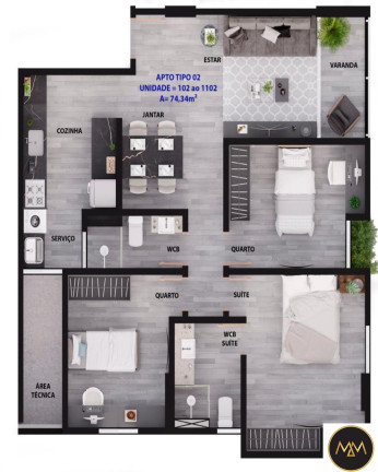 Imagem Apartamento com 2 Quartos à Venda, 57 m² em Manaíra - João Pessoa Imagem Apartamento com 2 Quartos à Venda, 57 m² em Manaíra - João Pessoa