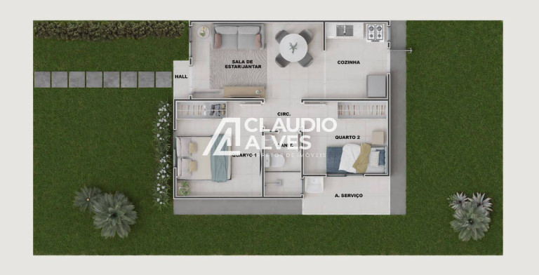 Imagem Casa com 2 Quartos à Venda, 40 m² em Conceição - Feira De Santana